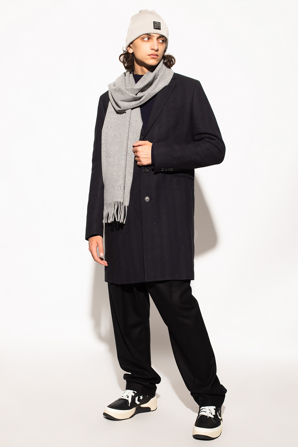 Scarves / shawls Coat with notch lapels