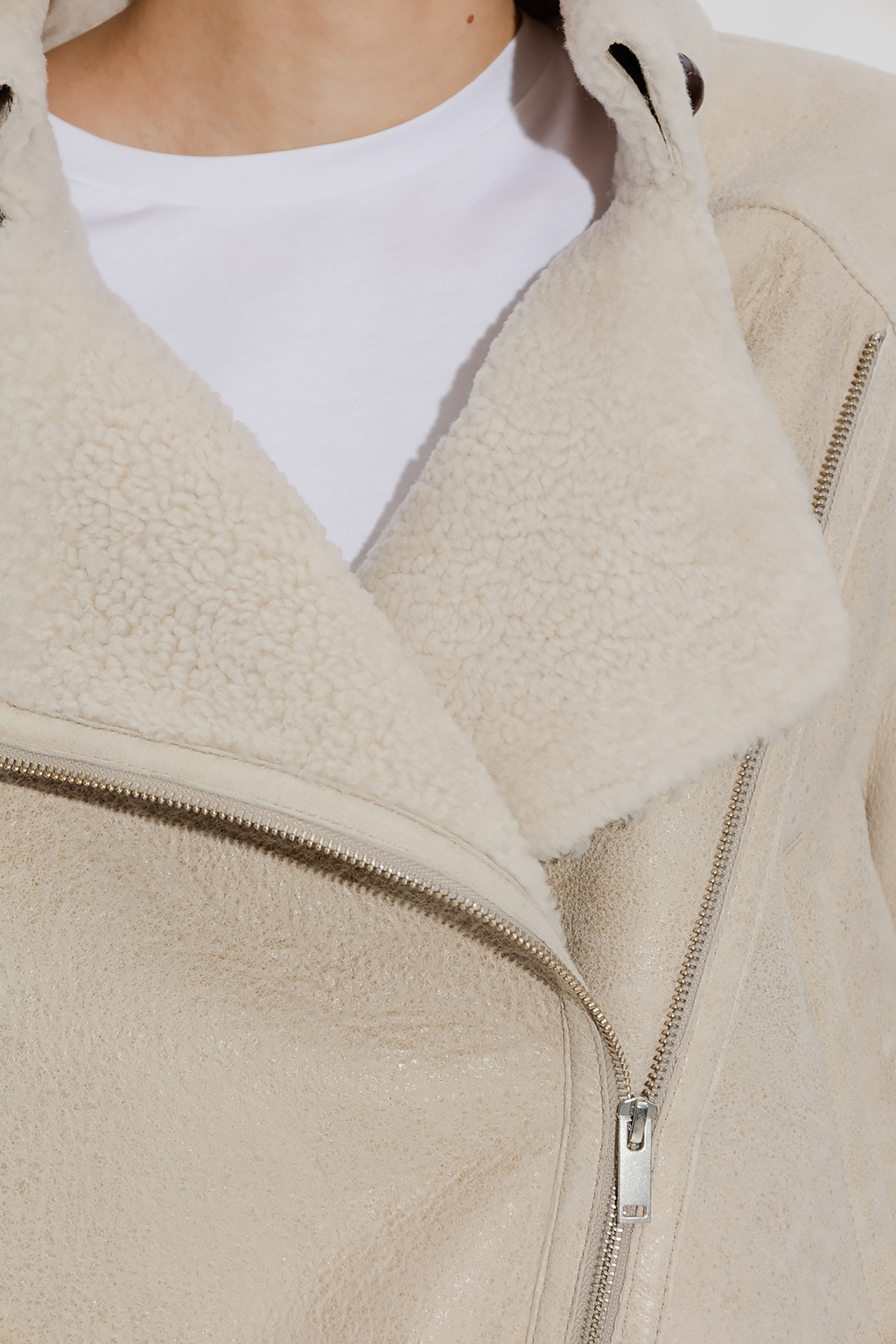 Marant Etoile ‘Apstya’ short shearling jacket