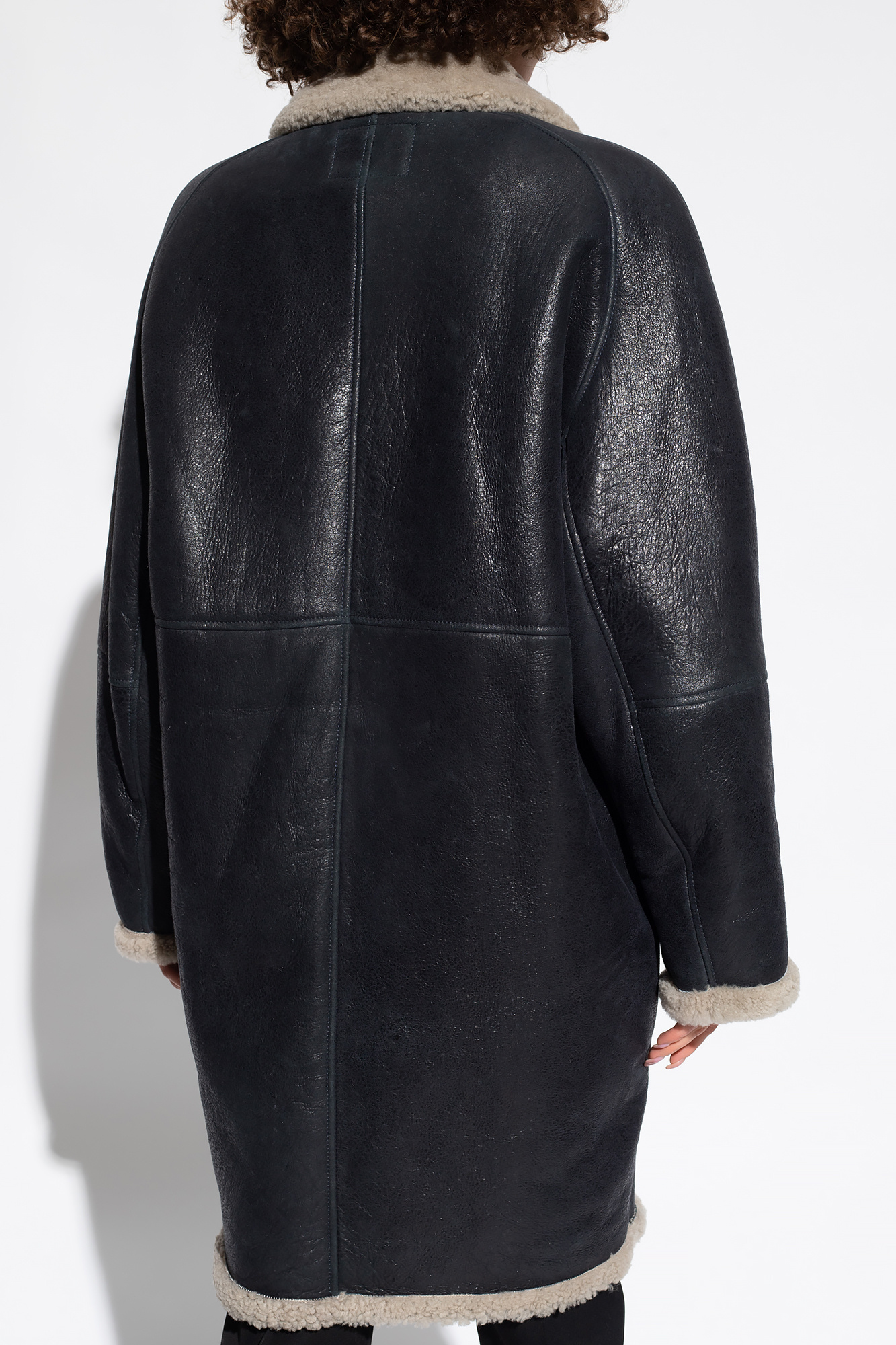 Women's Astana Sheepskin Coat In Faded Black