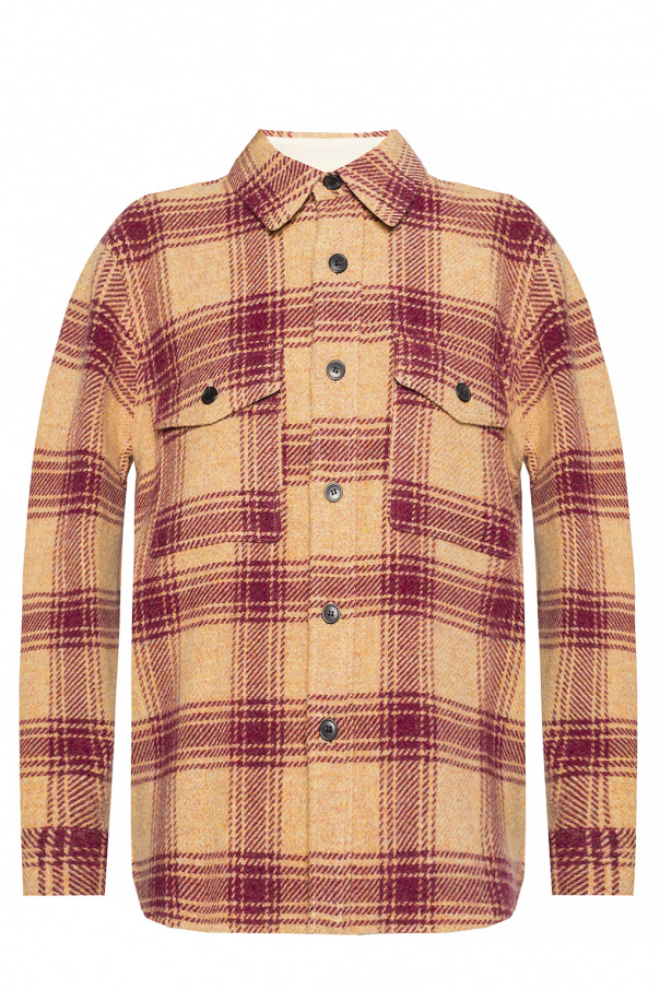 Wool And Mohair Blend Pullover Checked shirt