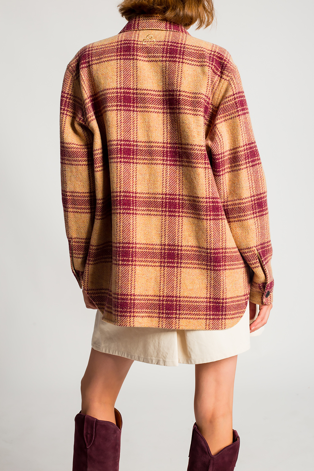 Wool And Mohair Blend Pullover Checked shirt