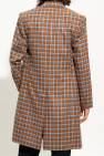 Wales Bonner BROWN ‘Harmonic’ checked coat