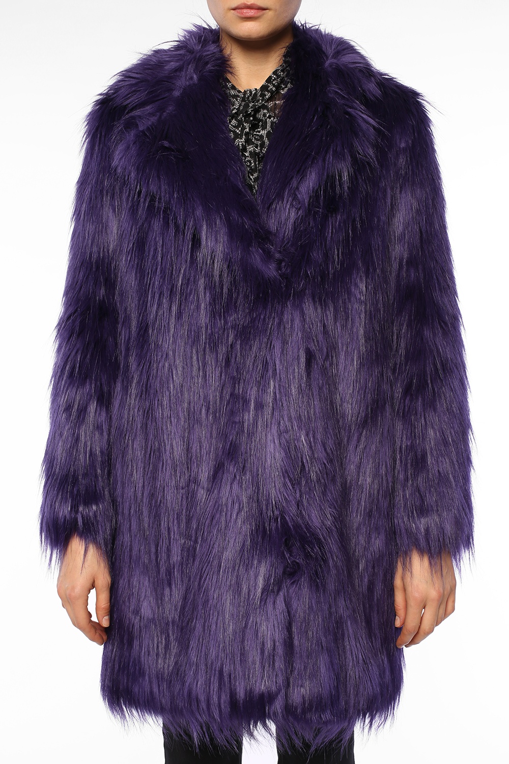 michael kors purple fur coat