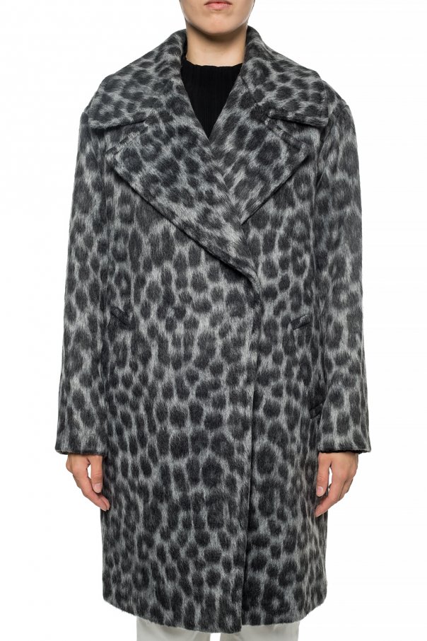 michael michael kors leopard jacquard cocoon coat