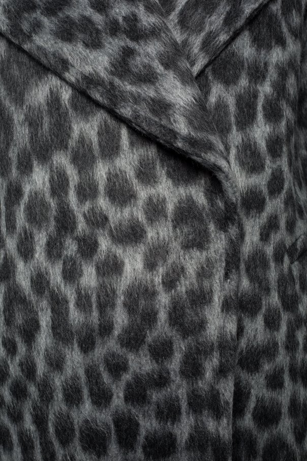 grey leopard fur coat