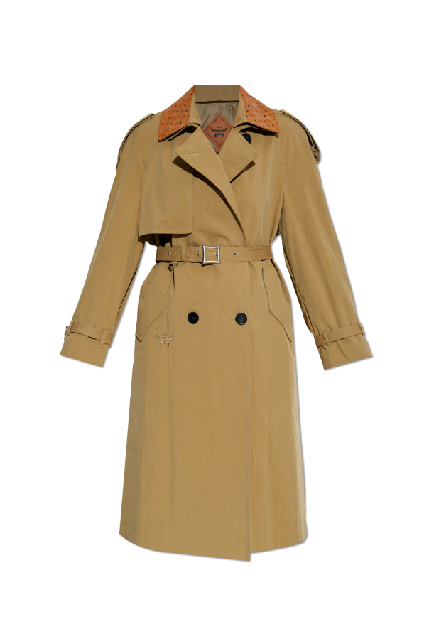 Trench coat with epaulettes on the shoulders od MCM