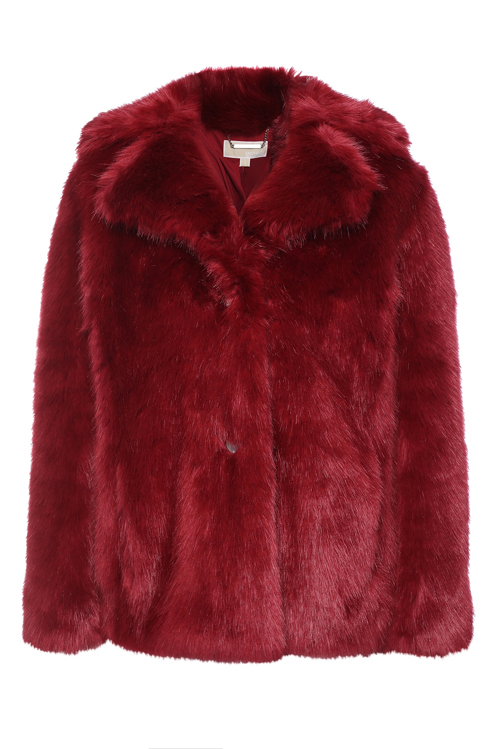 michael kors red fur jacket