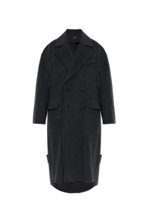 Wool double-breasted coat