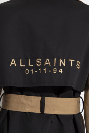 AllSaints ‘Mixie’ trench coat with logo