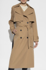 AllSaints BROWN ‘Mixie’ trench coat with logo
