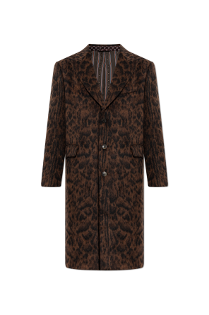Coat with animal print