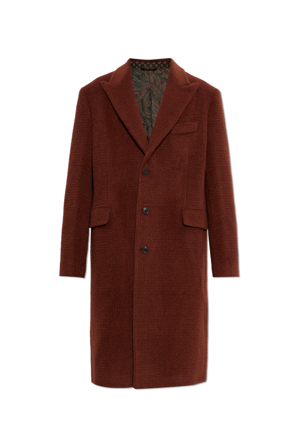 Wool coat with single vent od Etro