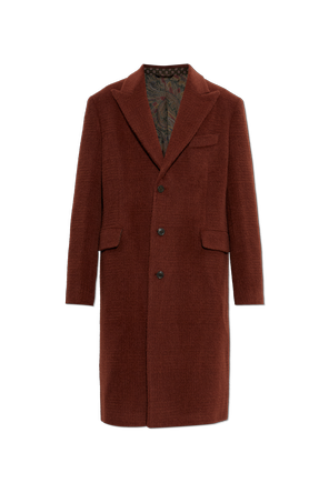 Wool coat with single vent