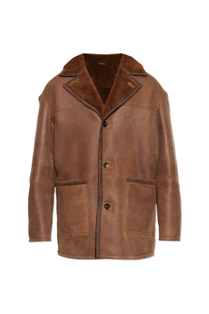 Sheepskin coat with pockets