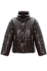 Nanushka BROWN ’Hide’ puffer jacket from vegan leather