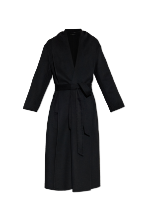 Abrigo de lana con cinturón