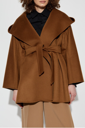 Max Mara Cashmere coat with hood 'Ocroma'