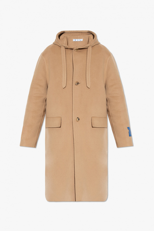 Off-White Hooded cashmere coat