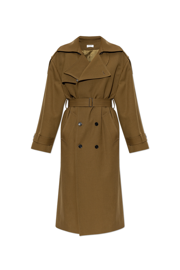 Wool coat with belt od Balmain