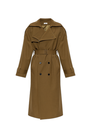 Wool coat with belt