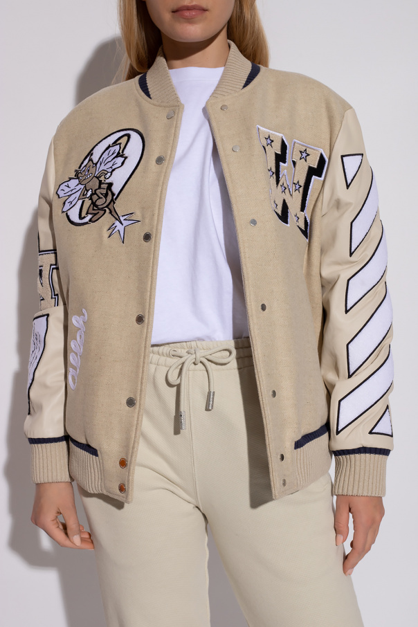 Off-White, Jackets & Coats, Offwhite Zip Up Bomber Jacket