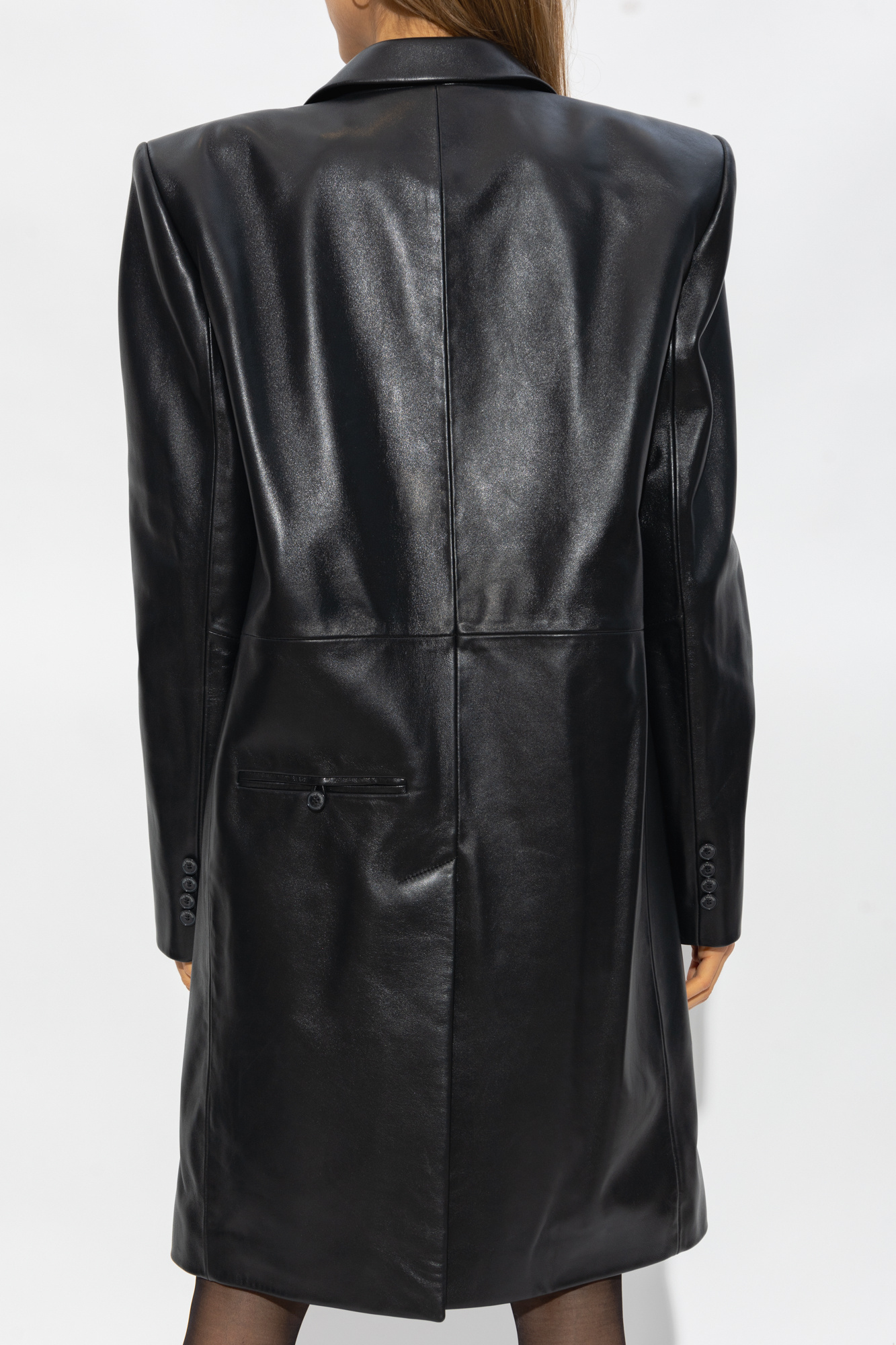 The Mannei ‘Greenock’ leather coat