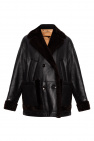 Agnona BLACK Leather jacket with pockets