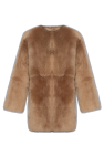 Fabiana Filippi beige Fur coat with pockets