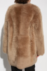 Fabiana Filippi beige Fur coat with pockets