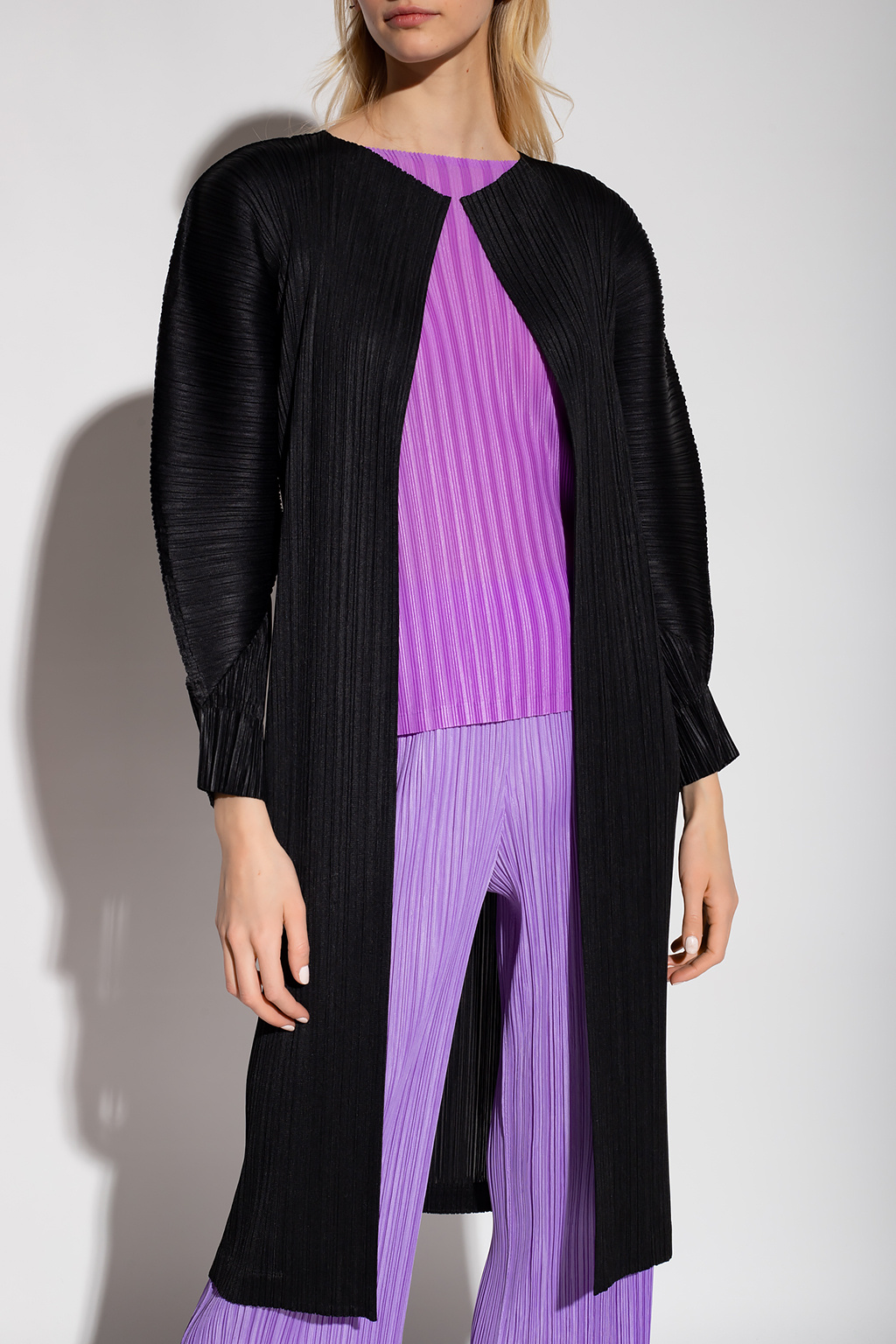 Issey Miyake Pleats Please Long cardigan