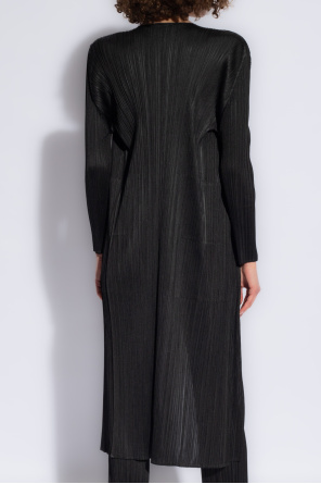 Issey Miyake Pleats Please Long Pleated Cardigan