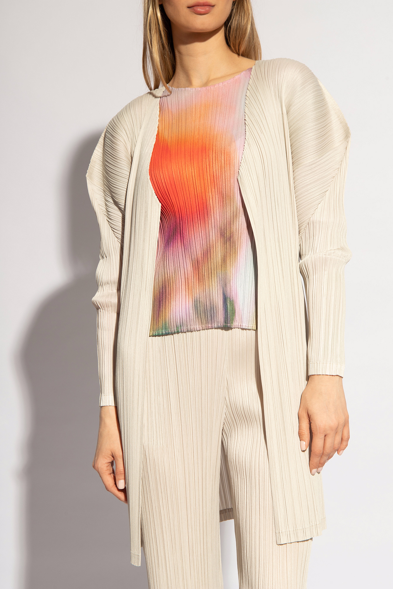 Issey Miyake Pleats Please Pleated cardigan