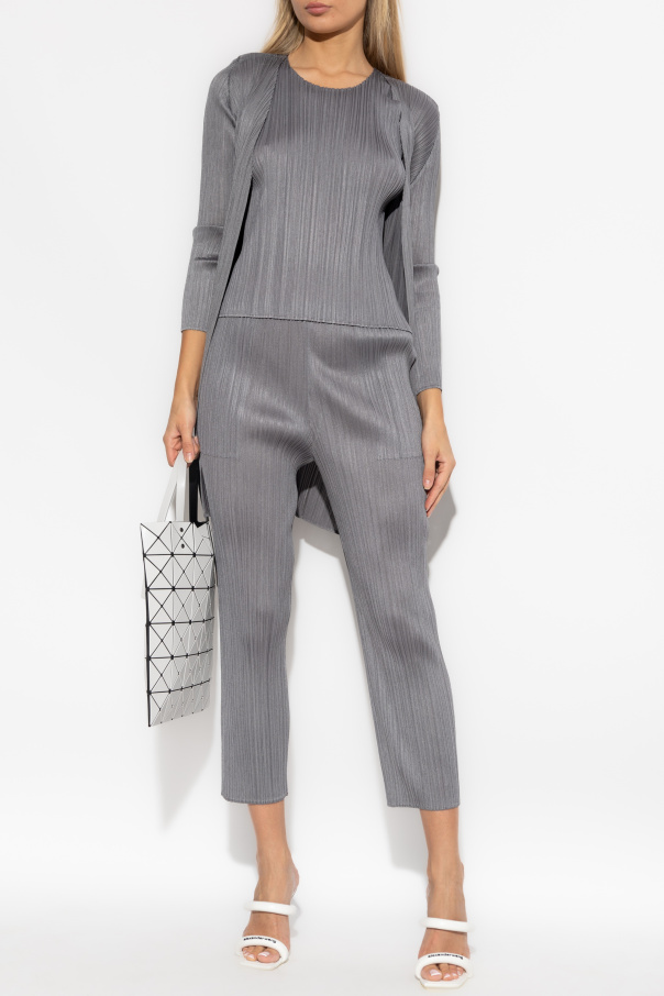 Pleats Please Issey Miyake Pleated Cardigan