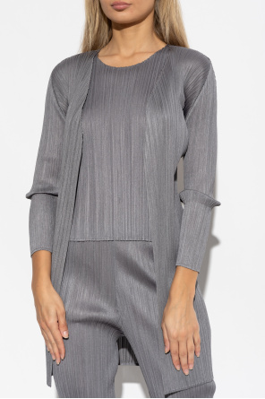 Pleats Please Issey Miyake Pleated Cardigan