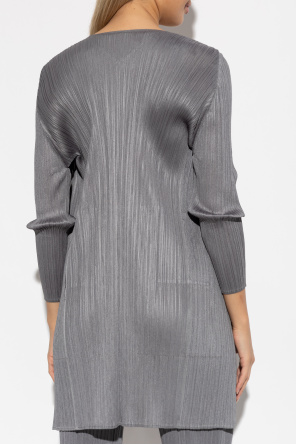 Pleats Please Issey Miyake Pleated Cardigan