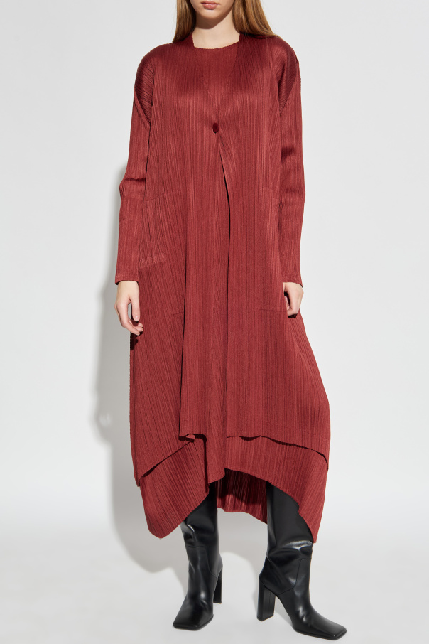 Pleats Please Issey Miyake Plissierter Mantel