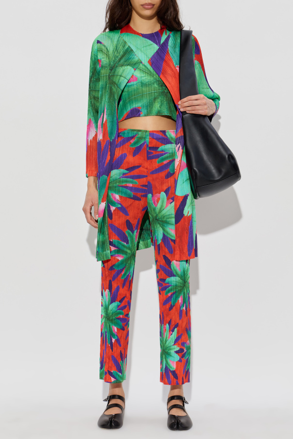 Pleats Please Issey Miyake Plissierter Mantel