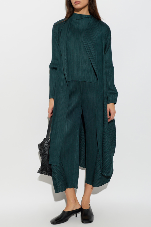 Pleats Please Issey Miyake Abrigo plisado