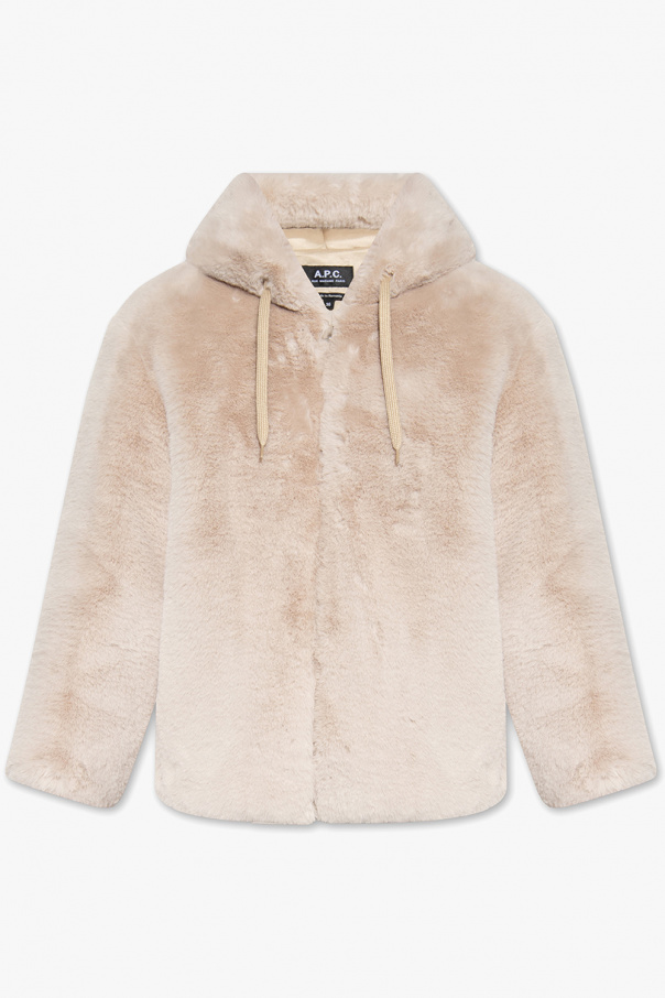 A.P.C. ‘Psaac’ faux-fur coat with hood