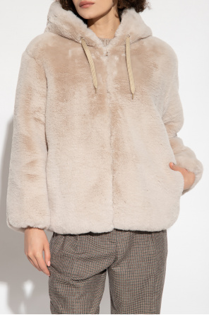 A.P.C. ‘Psaac’ faux-fur coat with hood