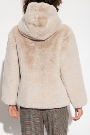 A.P.C. ‘Psaac’ faux-fur coat with hood