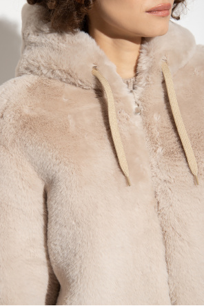 A.P.C. ‘Psaac’ faux-fur coat with hood