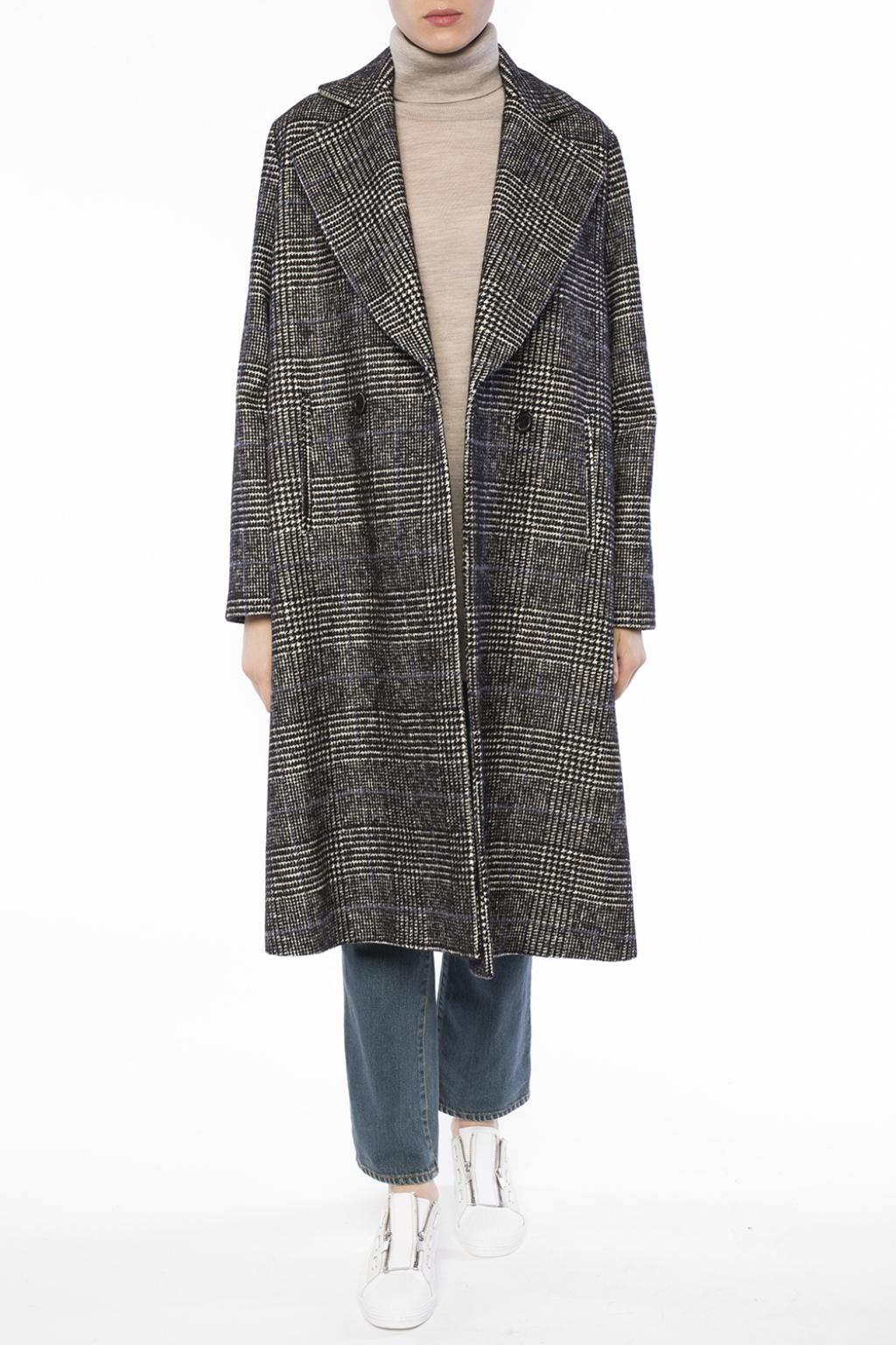 Double-breasted houndstooth coat Paul 