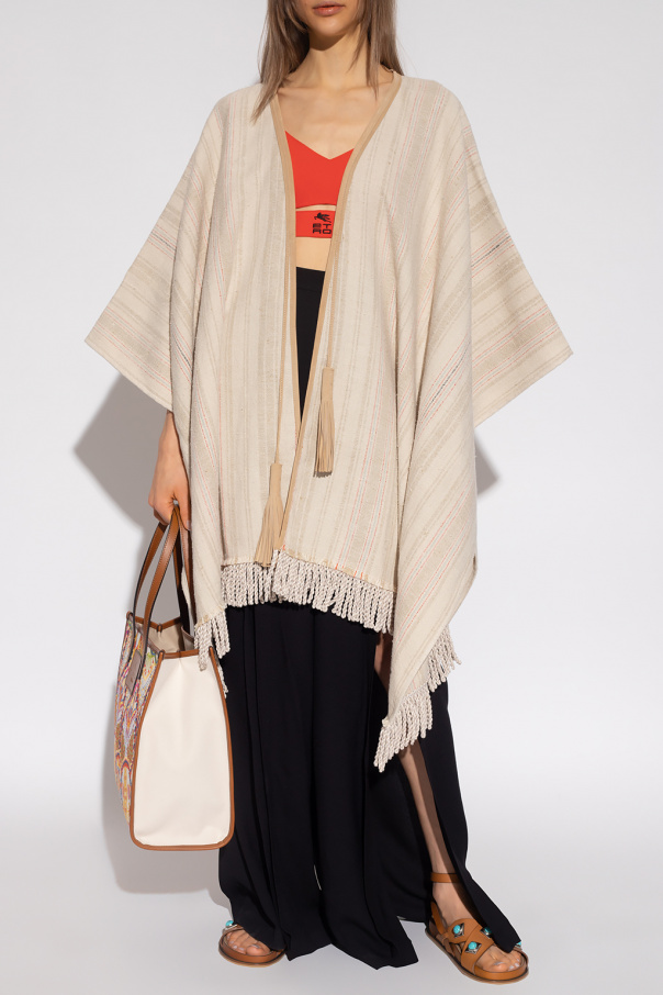 Etro Fringed poncho