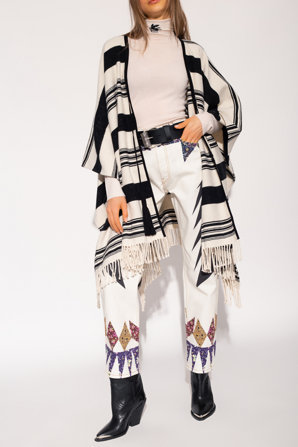 Etro Fringed poncho