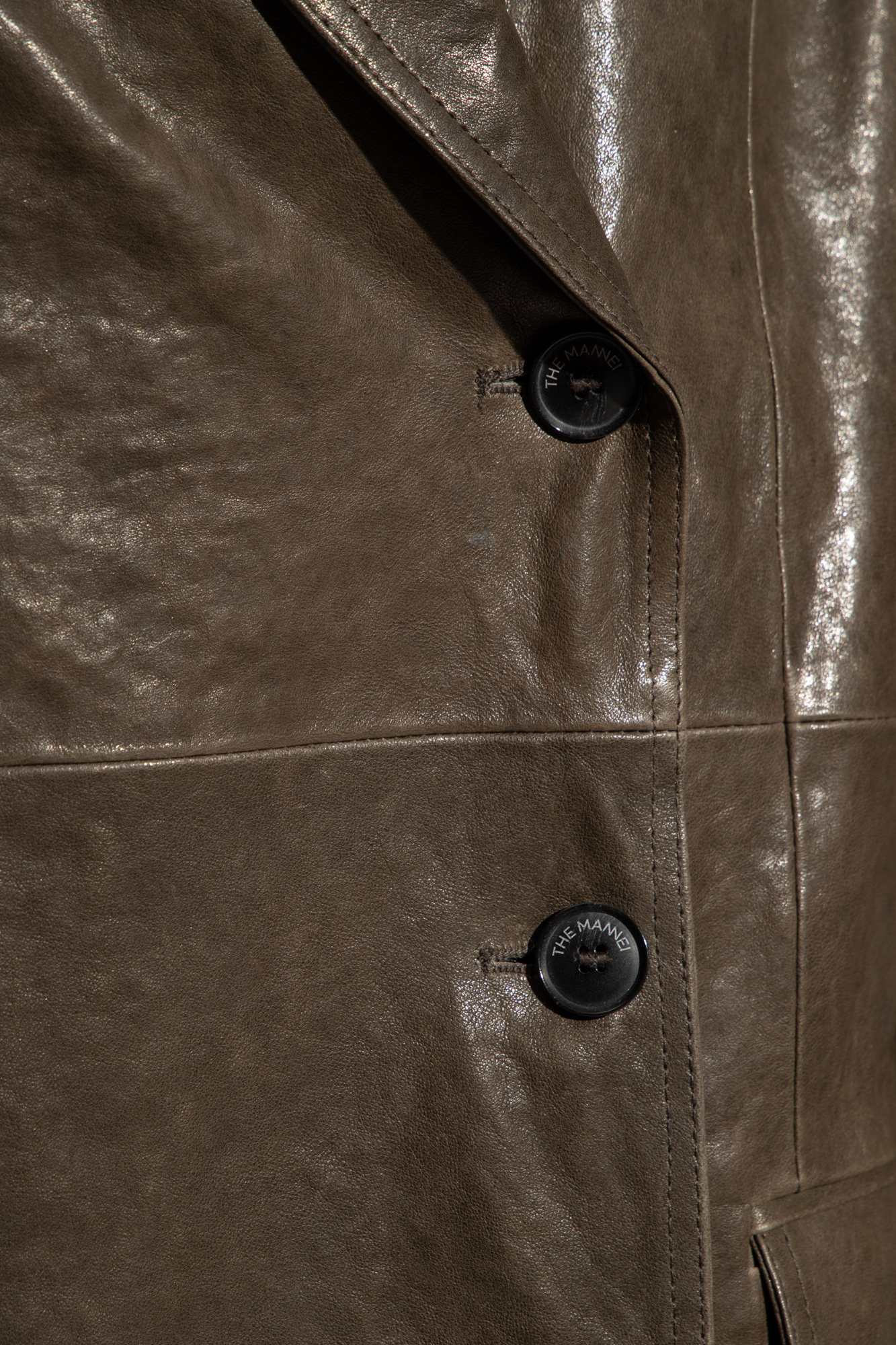 The Mannei ‘Copenhagen’ leather coat