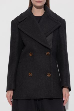 Lanvin Krótki dwurzędowy płaszcz