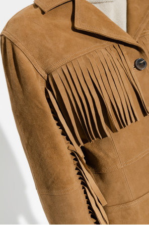Zadig & Voltaire ‘Lala Daim’ suede jacket with fringes