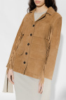 Zadig & Voltaire BROWN ‘Lala Daim’ suede jacket with fringes