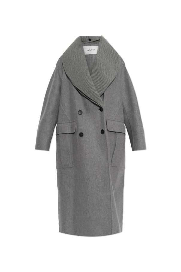 Wool coat with detachable collar od Lanvin